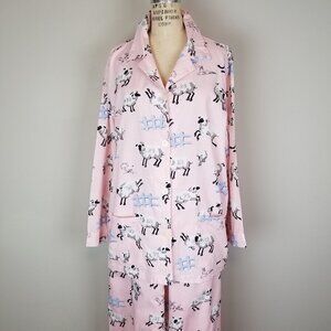 Nick & Nora Pink L/S 2pc Cotton Bo Peep Counting Her Sheep Pajamas Ladies XL NEW